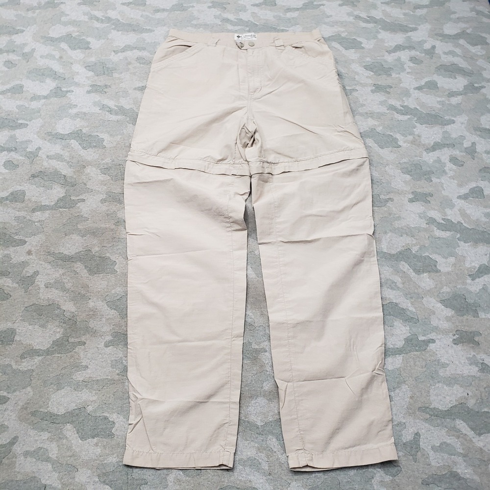 Columbia Pants Womens 12 Tan Pockets Convertible Outdoors Hiking